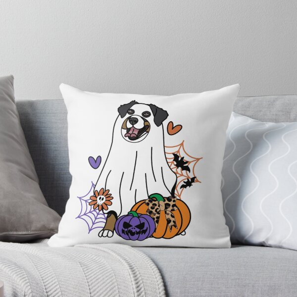 Item preview, Berkely Mountain Dog Halloween Ghost Dog, Pumpkins, Bow, Flowers, Bats, Wider web, Pet, Bark, Paw, Animal lover designed and sold by MrsCreative1.
