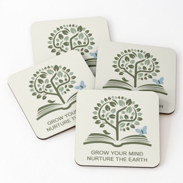 Item preview, "Grow Your Mind, Nurture the Earth - Eco-Friendly Motivational Art" designed and sold by Milina3.