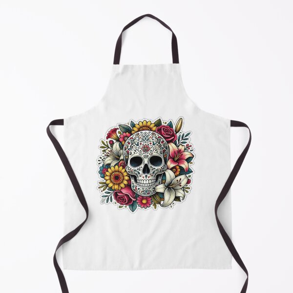 Item preview, Sugar Skull with Floral Decorations - Vibrant Artwork designed and sold by UA-t-shirts.