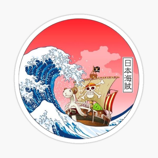 Item preview, Straw Hat Pirates Monkey D. Luffy - The Great Wave off Kanagawa by Katsushika Hokusai designed and sold by Playful-Monster.