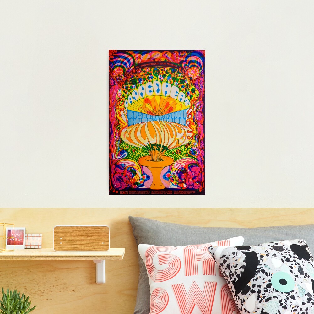Vintage 1968 psychedelic concert poster