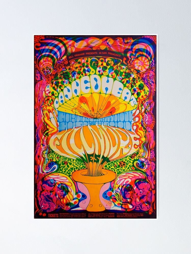 Vintage 1968 psychedelic concert poster