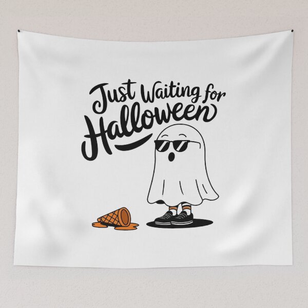 Item preview, Just Waiting for Halloween - Cool Ghost Design for Halloween Lovers | Fun and Spooky Apparel designed and sold by Shopmed01.