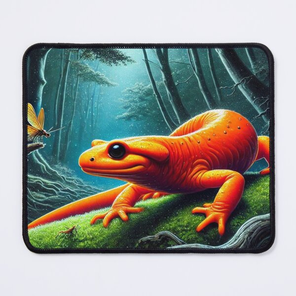 Item preview, Vivid Orange Salamander: Nighttime Stalker in the Forest designed and sold by NocturnalNook.