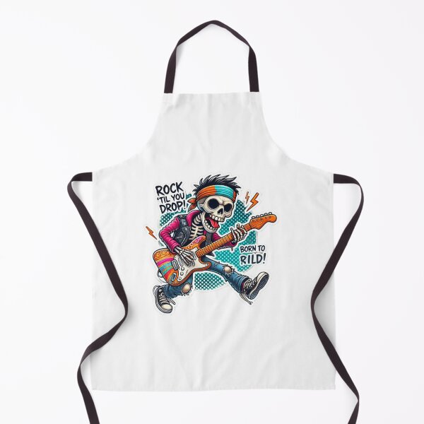 Item preview, Rock 'Til You Drop - Skeleton Rocker Illustration designed and sold by UA-t-shirts.
