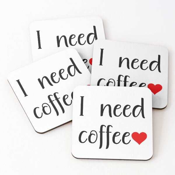 Item preview, I Need Coffee | Modern Coffee Lover's Quote Art designed and sold by UniGift.