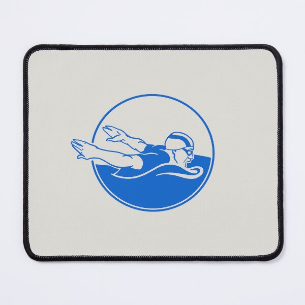 Item preview, Art for swimming fans and professionals - Butterfly swimmer in blue ink designed and sold by martodesign.