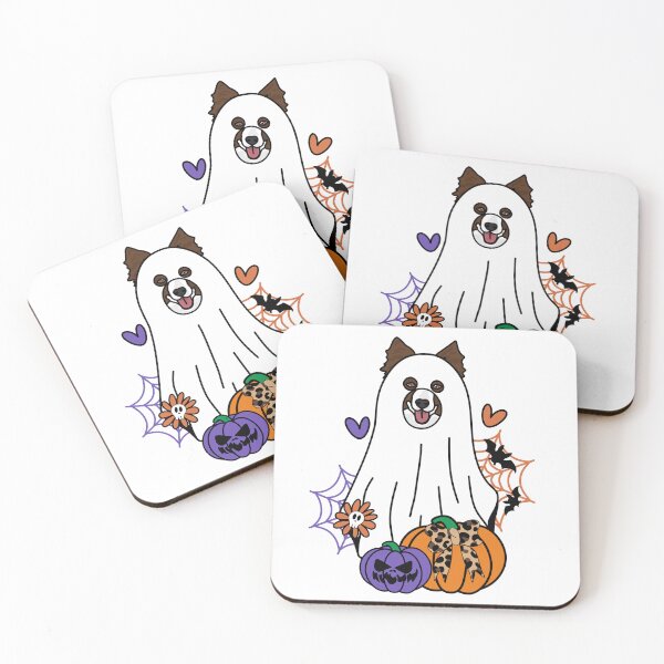 Item preview, Border Collie Halloween Ghost Dog, Pumpkins, Bow, Flowers, Bats, Wider web, Pet, Bark, Paw, Animal lover designed and sold by MrsCreative1.
