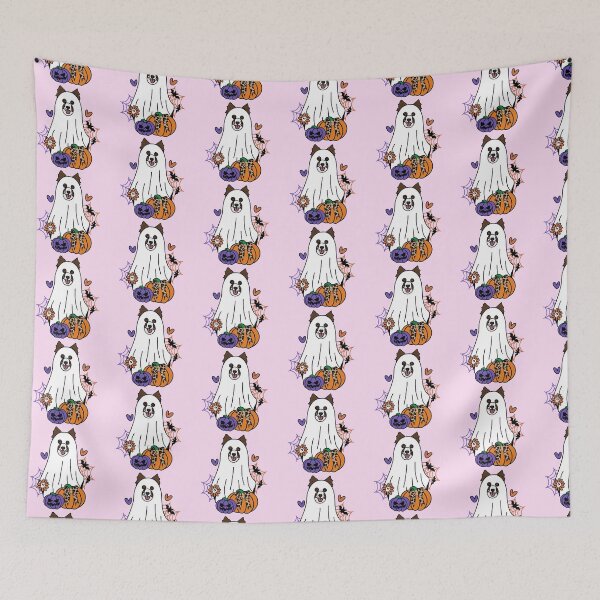 Item preview, Border Collie Halloween Ghost Dog, Pumpkins, Bow, Flowers, Bats, Wider web, Pet, Bark, Paw, Animal lover designed and sold by MrsCreative1.