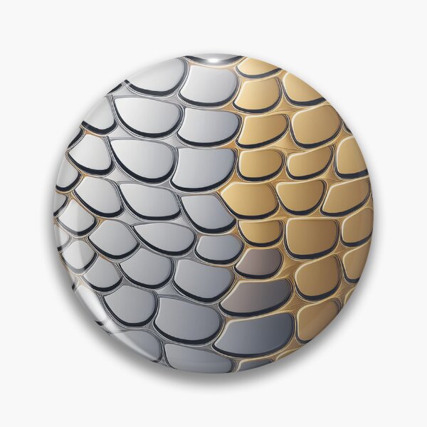 Item preview,  A design of a crocodile skin pattern with metallic gold and silver scales. designed and sold by HEMRO.