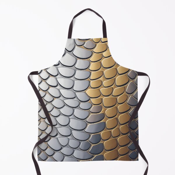 Item preview,  A design of a crocodile skin pattern with metallic gold and silver scales. designed and sold by HEMRO.