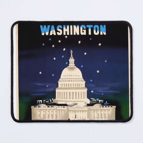 Item preview, Vintage travel poster Washington designed and sold by colliophoto.