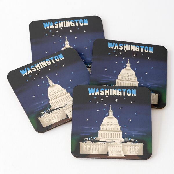 Item preview, Vintage travel poster Washington designed and sold by colliophoto.