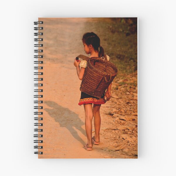 Item preview, On the way to work: Young Laotian girl with her wicker basket designed and sold by franck380.