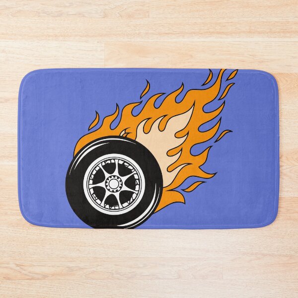Item preview, Illustration of race car tire flame fire designed and sold by rasagamastore.