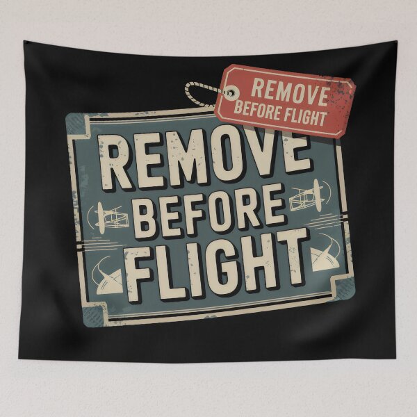 Item preview, Remove Before Flight Sign designed and sold by zarshirts.