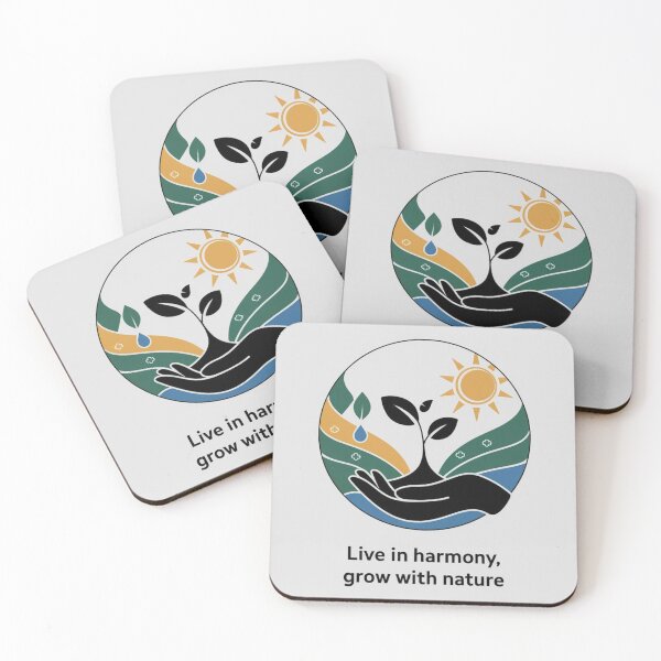 Item preview, "Live in Harmony, Grow with Nature - Eco-Friendly Inspirational Art" designed and sold by Milina3.
