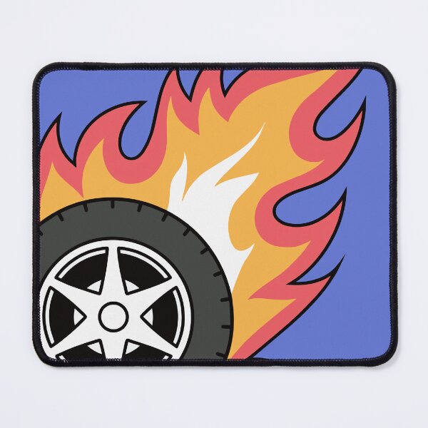 Item preview, Illustration of race car tire flame fire designed and sold by rasagamastore.