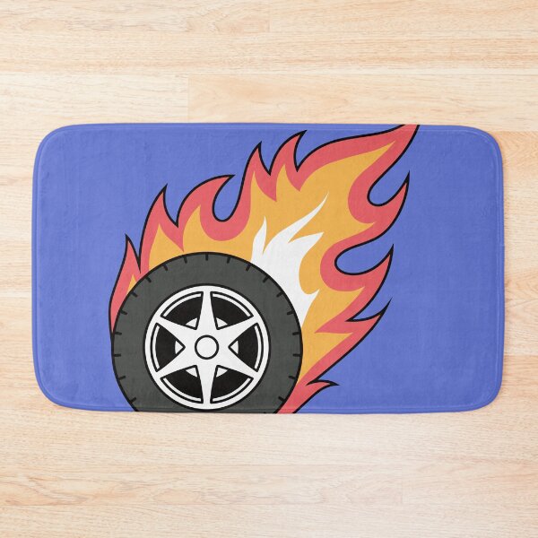 Item preview, Illustration of race car tire flame fire designed and sold by rasagamastore.