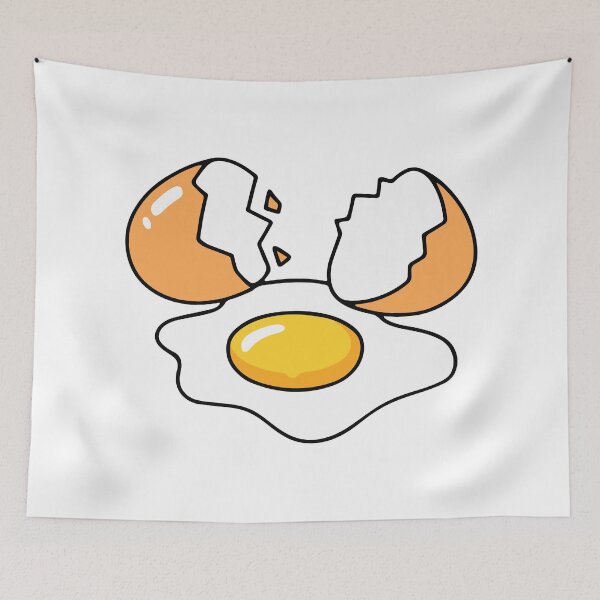 Item preview, Illustration of eggs are cracked and spilled designed and sold by rasagamastore.