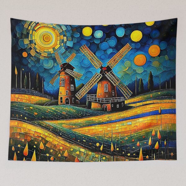 Item preview, Windmill at night 5 designed and sold by George Hutton Hunter.