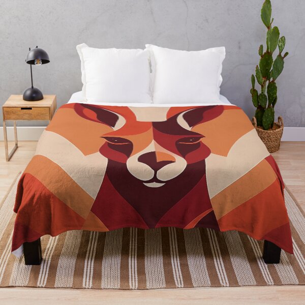 Item preview, A design of a kangaroo fur pattern in reddish-brown and orange. designed and sold by HEMRO.