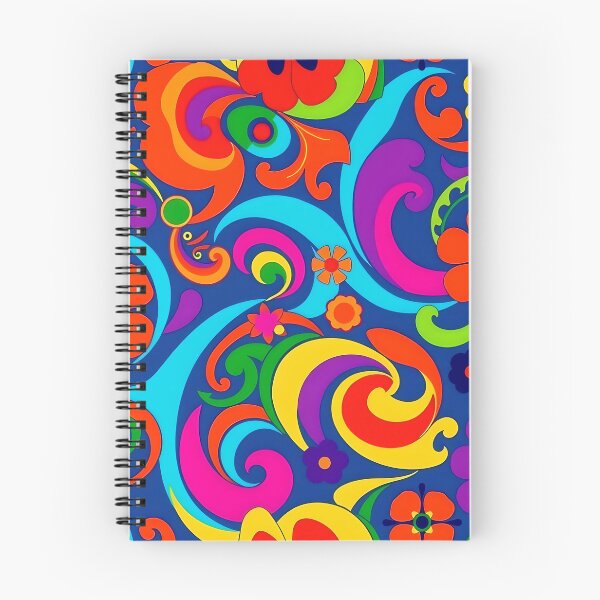 Item preview, A colorful retro sixties style flower pattern designed and sold by Warriorgal.