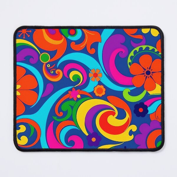 Item preview, A colorful retro sixties style flower pattern designed and sold by Warriorgal.