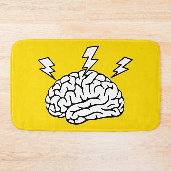 Item preview, Illustration of brain with lightning bolt designed and sold by rasagamastore.