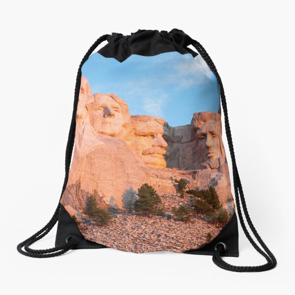 Mount Rushmore National Memorial - Black Hills, South Dakota Drawstring Bag