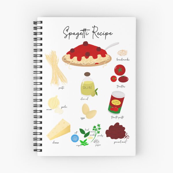 Item preview, “Spaghetti Recipe” Illustration designed and sold by lovekltart.