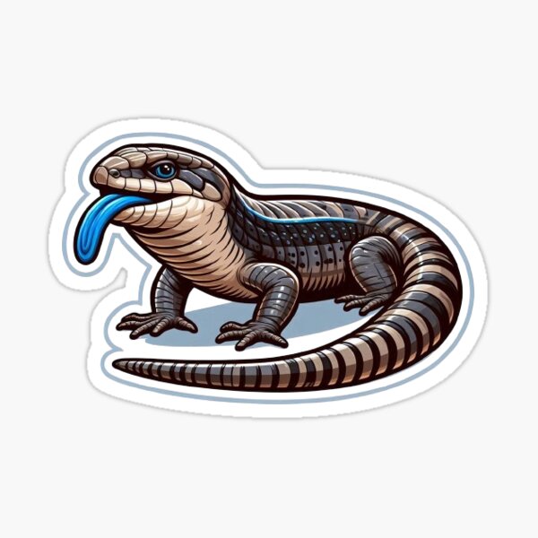 Item preview, Playful Cartoon Blue-Tongued Skink Sticker designed and sold by Jstickas.
