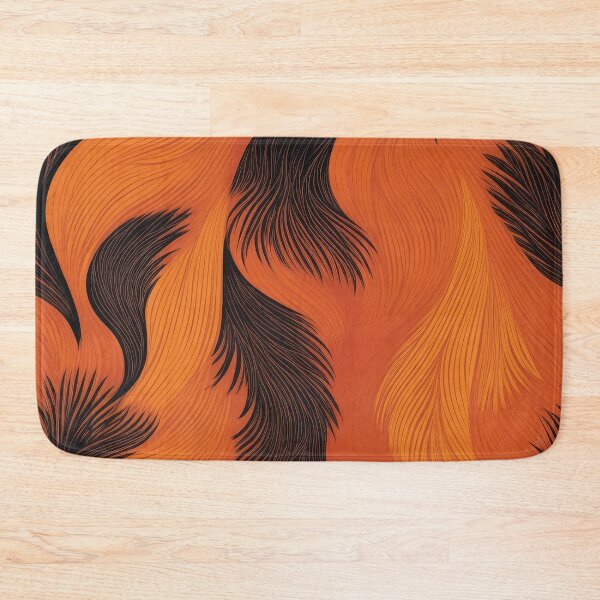 Item preview, A design of a fox fur pattern in bright orange and black. designed and sold by HEMRO.