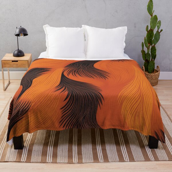 Item preview, A design of a fox fur pattern in bright orange and black. designed and sold by HEMRO.