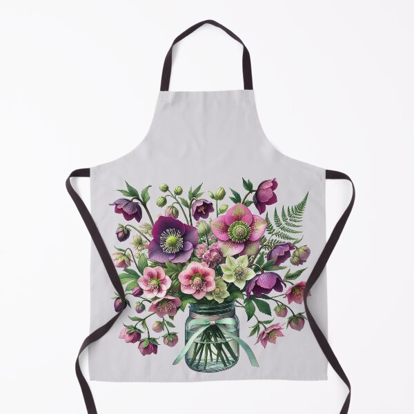 Item preview, Lenten Rose and Masterwort Bouquet in a Mason Jar designed and sold by AlexandruStoian.