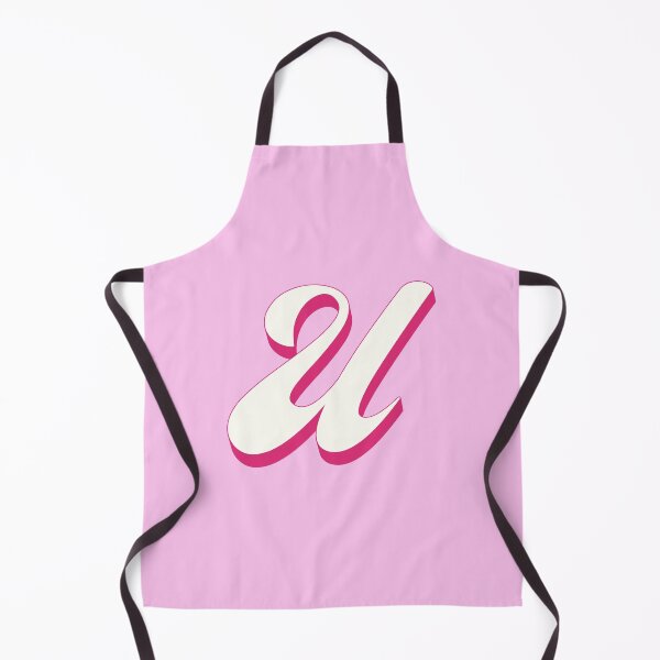 Item preview, U Letter Initial Monogram Retro Pink designed and sold by Serendipity Studios.