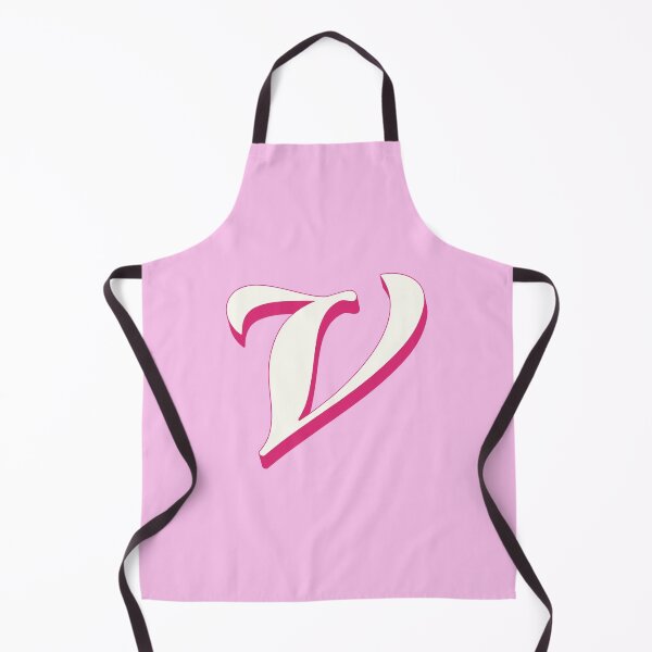 Item preview, V Letter Initial Monogram Retro Pink designed and sold by Serendipity Studios.