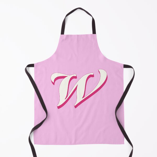 Item preview, W Letter Initial Monogram Retro Pink designed and sold by Serendipity Studios.