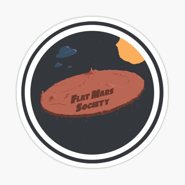 Flat Mars Society Sticker