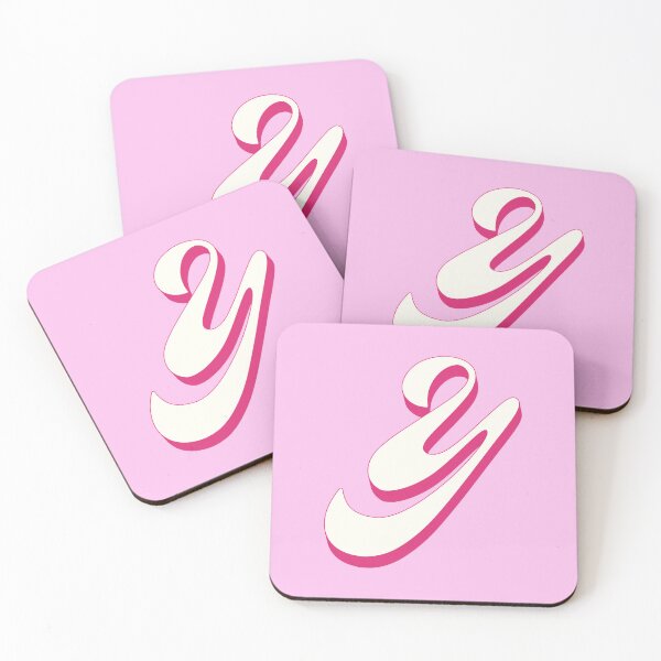 Item preview, Y Letter Initial Monogram Retro Pink  designed and sold by Serendipity Studios.