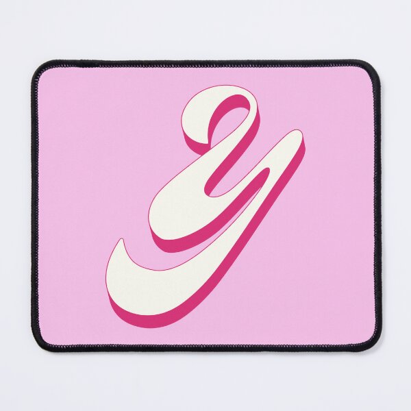 Item preview, Y Letter Initial Monogram Retro Pink  designed and sold by Serendipity Studios.