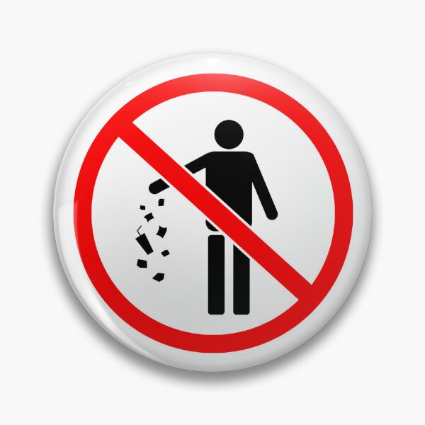 Item preview, no littering sign designed and sold by menheraaudino.