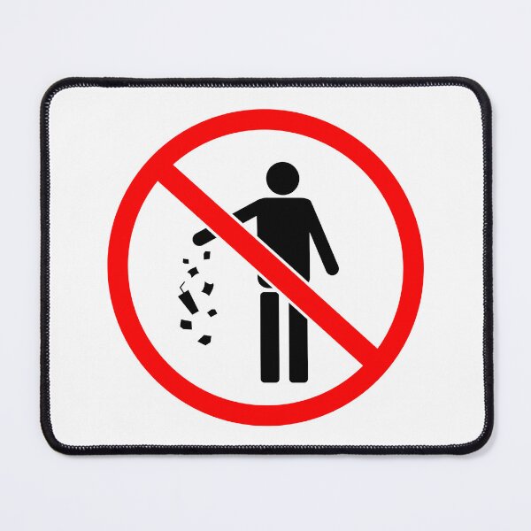 Item preview, no littering sign designed and sold by menheraaudino.