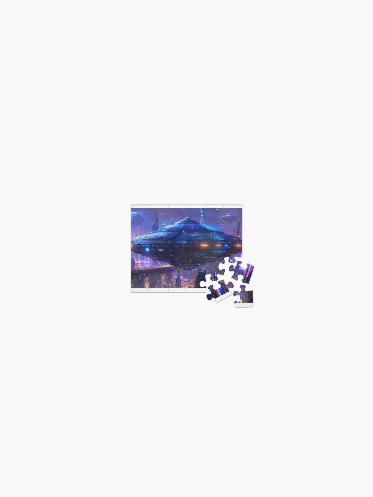 Thumbnail 1 of 2, Jigsaw Puzzle, Neon Enigma: The Secret Module - Alien Gifts designed and sold by eXtraHumans.