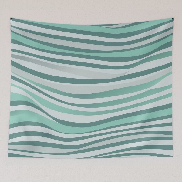 Item preview,  A design of a zebra stripe pattern in shades of mint green and gray. designed and sold by HEMRO.