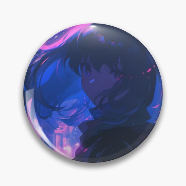 Aperçu de l'œuvre Cyber Neon Girl – Esthétique futuriste de l'anime créée et vendue par KazyWeeb.