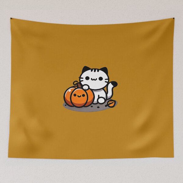 Item preview, Cat with Pumpkin designed and sold by kitty-kingdom.