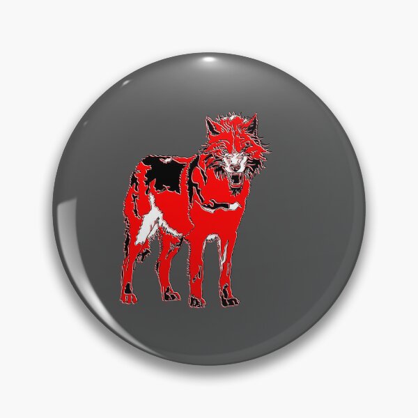 Item preview, Fierce Wolf in Red - Bold Wildlife Art designed and sold by 4rpixs.