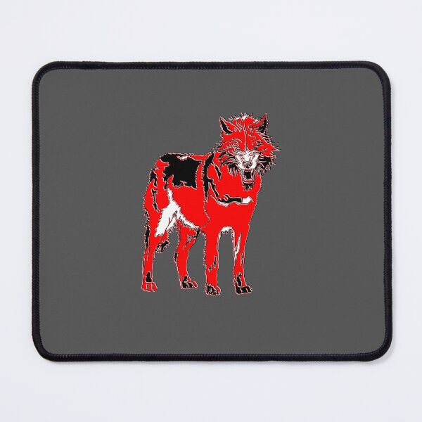 Item preview, Fierce Wolf in Red - Bold Wildlife Art designed and sold by 4rpixs.