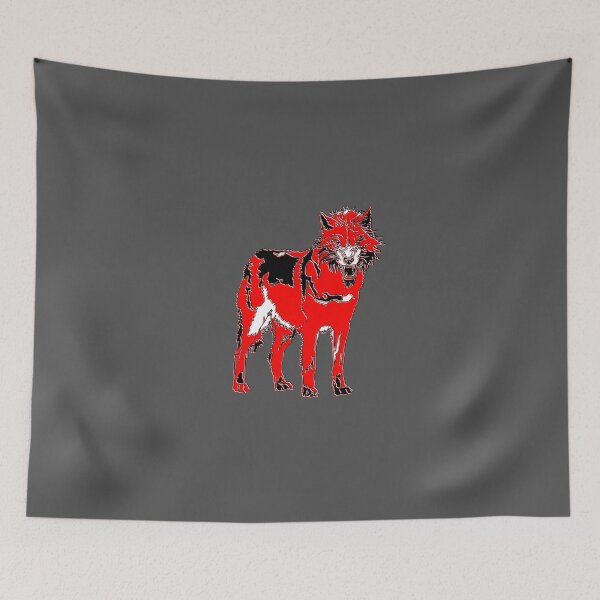 Item preview, Fierce Wolf in Red - Bold Wildlife Art designed and sold by 4rpixs.